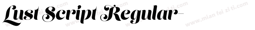 Lust Script Regular字体转换